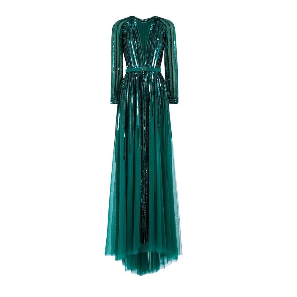 Saiid Kobeisy Sequin Long Dress
